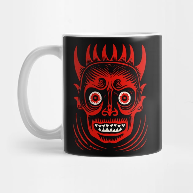 Lino Cut Devil by n23tees